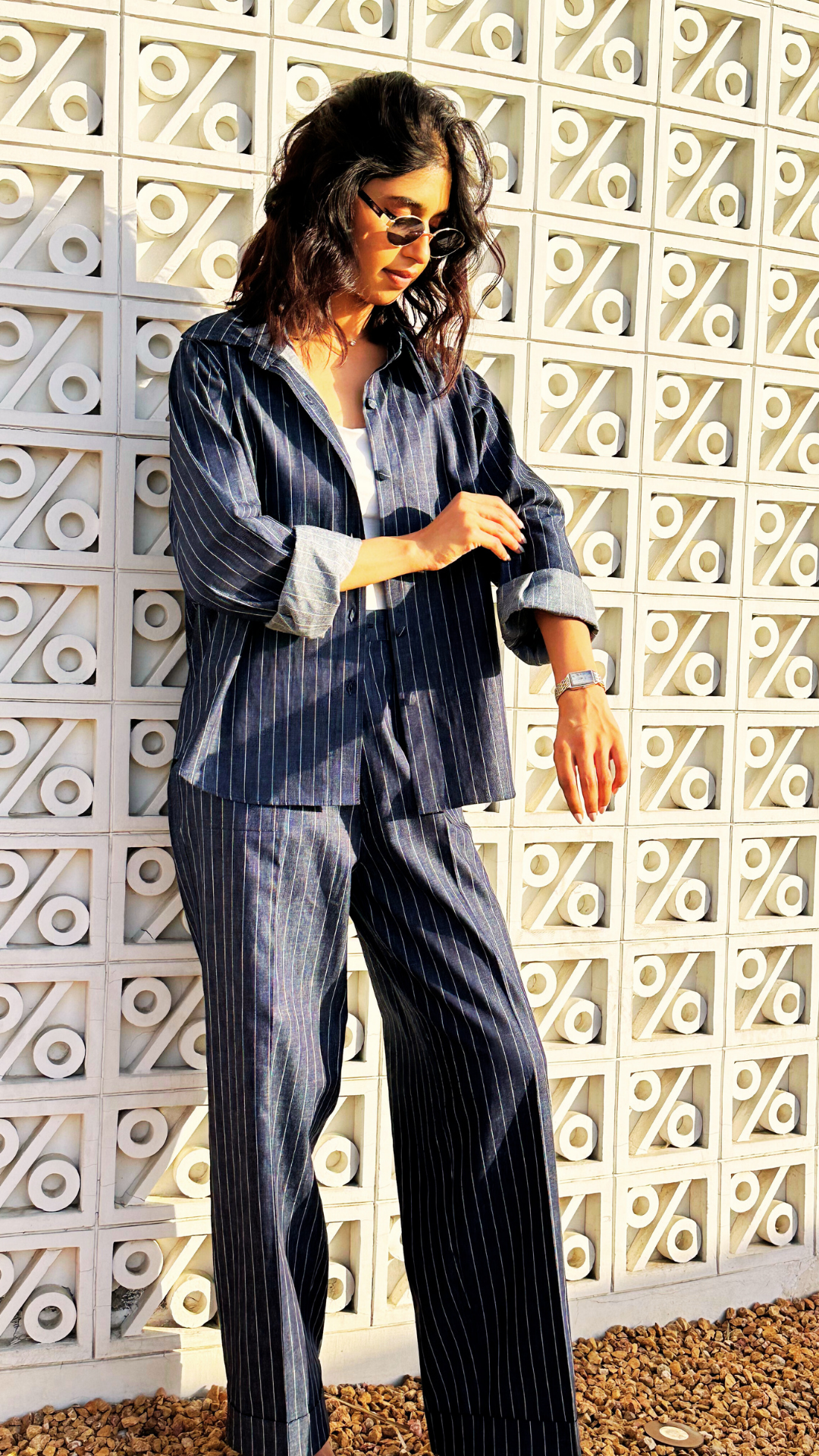 Premium Denim Tailored Pants