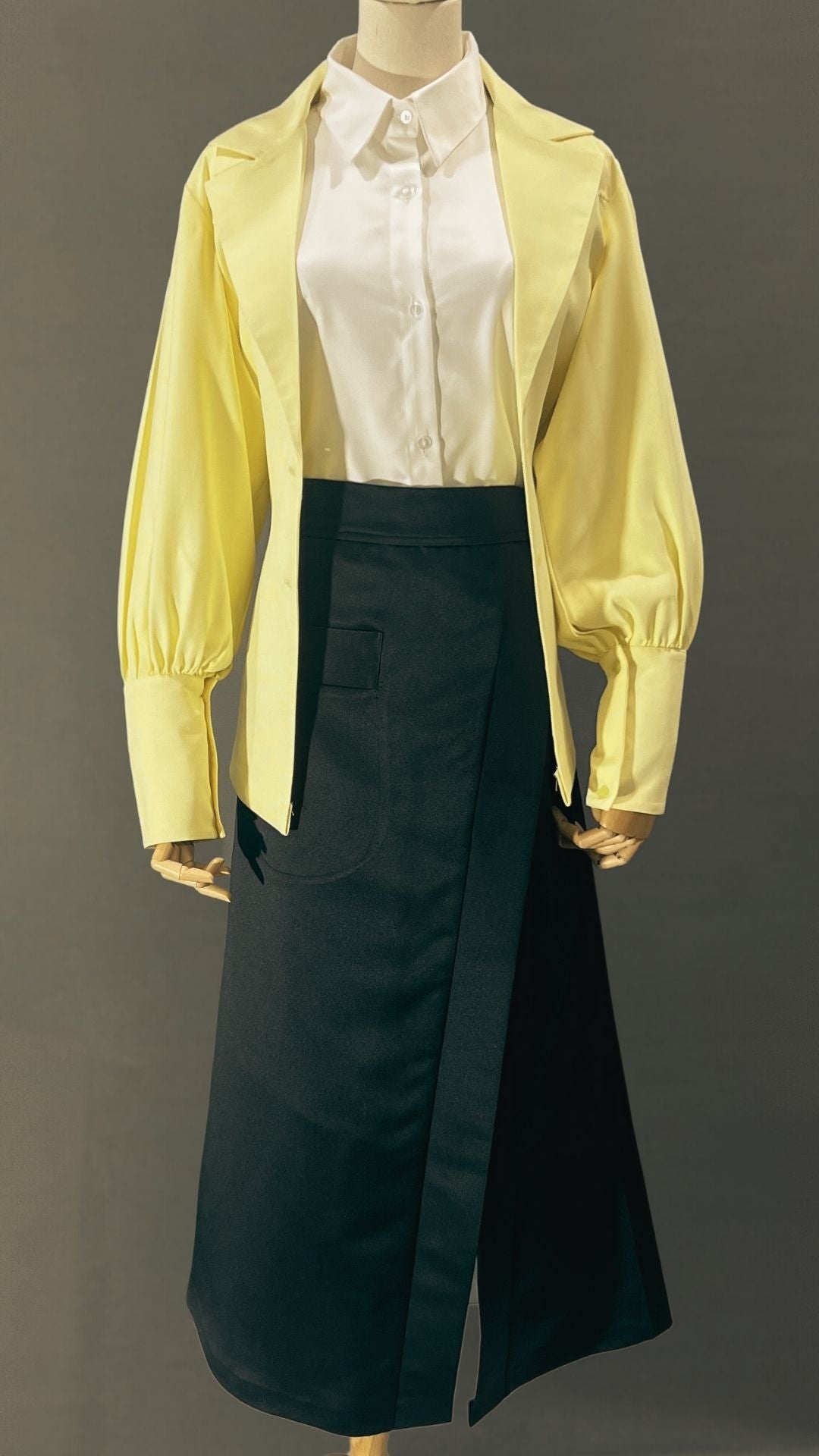 creamy yellow blazer